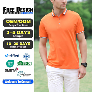 Les meilleurs et les moins chers polos de golf en coton uni OEM, vêtements de golf pour hommes, logo personnalisé, polo de golf respirant - Product Image 1