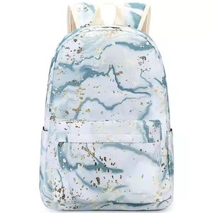 Sac à dos en nylon imprimé aquarelle avec plusieurs poches, imperméable, style décontracté, pour l'école, les voyages et l'usage quotidien - Product Image 4