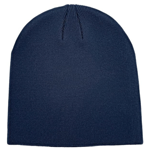 Unisex Navy Blue Acrylic Beanie Hat Solid Color Knit <b>Winter</b> <b>Cap</b> Casual Style for Adults - Product Image 6