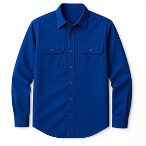 Men's Long Sleeve <b>Flame</b> Resistant Security Work <b>Shirt</b> Orange Breathable Water Resistant Two Chest Pockets Screen Printed Uniform - Product Image 3