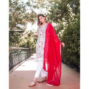 Conjunto de Traje Buta Multicolor con Base Blanca, Talla XS - Product Image 5