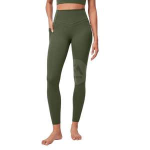 Leggings de Yoga Azul Marino Sólido de Cintura Alta con Control de Abdomen y Efecto Levanta Glúteos para Mujer, Diseño Personalizado, Elásticos en Cuatro Direcciones, Ideales para Gimnasio y Entrenamiento - Product Image 2