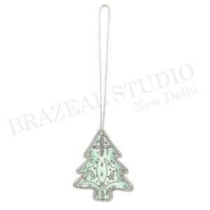 Décorations brodées en tissu d'arbre de Noël faites à la main Ornement en gros personnalisé avec ancre de mouton de renne de chameau - Product Image 4