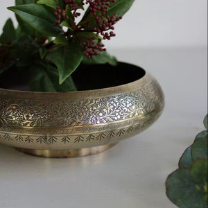 Bol de service en métal sans plomb, poli, couleur naturelle, design martelé, durable, idéal pour les fêtes – Meilleures ventes, prix direct usine - Product Image 1