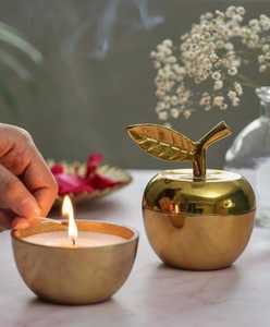 Décoration artisanale en laiton martelé pour piliers de table, idéale pour les anniversaires, Diwali, Noël, les fêtes et les cheminées - Product Image 3