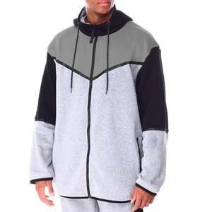 Sweat à capuche zippé pour homme, surdimensionné, de haute qualité, style vintage, effet délavé soleil et usé, délavé à l'acide - Product Image 2