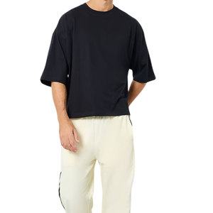 Custom Printed Men's Oversized Drop Shoulder T-<b>Shirt</b> Blank Streetwear Apparel Solid Color Blank Design Boxy Fit T-<b>shirts</b> - Product Image 2