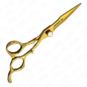 Ciseaux de coiffure professionnels en acier inoxydable pour barbier, outils de coiffage et d'éclaircissement des cheveux avec design à dents coupantes - Product Image 4
