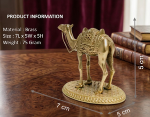 Estatua de Camello de Latón Puro de Jaipur Metals |   Diseño Moderno Hecho a Mano |   Regalo para el Hogar y la Oficina, Regalo de Diwali |   7x5x5cm |   75g - Product Image 3