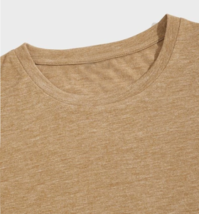 T-shirt décontracté de haute qualité 100 % coton vierge pour hommes, personnalisable, épais, pour impression sur mesure 2026 - Product Image 4