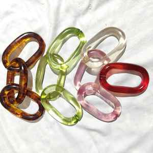 Cadena de Eslabones de Resina Transparente Grande y Colorida, Hecha a Mano, Ecológica, Decoración para Colgar en la Pared, Proyectos de Bricolaje - Product Image 5