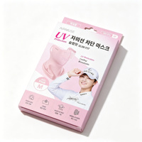 Boîte d'emballage en carton rose OEM/ODM avec trou de suspension, impression UV pour masque de protection solaire, fabricants de produits pour sports de plein air