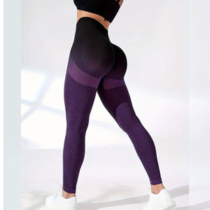 Custom Quick Dry Breathable Running <b>Women</b> Yoga Fitness <b>Leggings</b> High Waist Fashion Seamless Yoga <b>Leggings</b> - Product Image 3