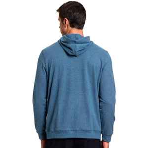 Sweat-shirt décontracté en coton tricoté bleu pour homme, coupe classique, avec fermeture éclair quart de tour et poche avant, idéal pour l'automne - Product Image 2