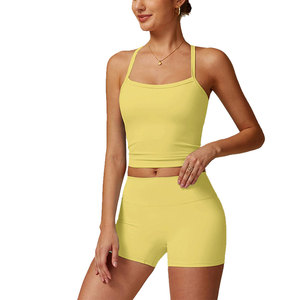ชุดเซ็ตผู้หญิงแฟชั่นใหม่ 2 ชิ้น น้ำหนักเบา ใส่สบายสำหรับฤดูร้อน ไม่หดตัว ดีไซน์สปอร์ต ประสิทธิภาพสูง รับตัดไซส์ตามสั่ง - Product Image 4