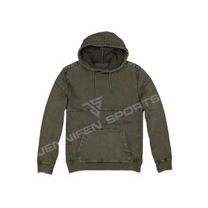 Sweat-shirts pour hommes de haute qualité, style streetwear, effet délavé à l'acide, brodés, surdimensionnés, logo personnalisé, 100% coton molletonné - Product Image 1