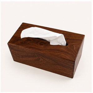 Boîte à mouchoirs rectangulaire en bois de noyer noir classique, artisanale haut de gamme, pour la maison, l'hôtel, le bureau, décoration. - Product Image 5