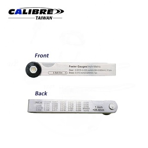 Calibrador de espesores de doble marcaje (métrico e imperial) TAIWAN CALIBRE 32 con hojas de 0.0015"-0.035" (0.04-0.88mm) de ABS y acero, precisión estándar - Product Image 2