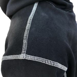 Ensemble pantalon de survêtement et sweat à capuche en coton personnalisé pour hommes ensembles de jogging à points contrastés survêtement uni surdimensionné pour l'impression - Product Image 5