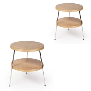 Mesas de centro redondas modernas de alta calidad, muebles de sala de estar de madera maciza a precios mayoristas - Product Image 3