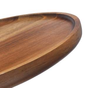 Bandeja Redonda de Madera, Bandeja Decorativa de Madera de Acacia para Mesa de Centro y Decoración del Hogar, Tabla de Madera para Aperitivos y Charcutería - Product Image 5