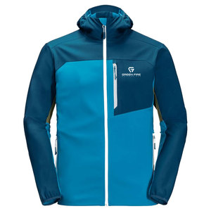 Veste softshell à capuche de haute qualité avec logo personnalisé sur le devant, respirante, coupe-vent, écologique - Product Image 1