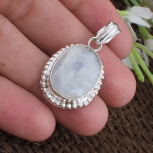 Colgante Arcoíris Natural al por Mayor, Plata de Ley 925, Gema Rosa, Amuleto de Corazón, Fabricante de Joyería, Precio al por Mayor, Directo de Fábrica - Product Image 2