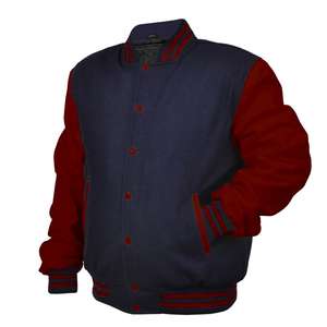 Chaqueta Letterman Personalizada para Hombre, Tallas Grandes, Venta al por Mayor, Abrigo Térmico de Invierno con Forro de Lana, Cuero y Poliéster, Precio Económico - Product Image 3