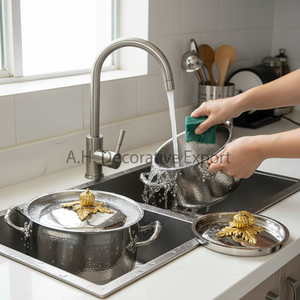 Bulk Supply Handmade Rose Gold Finish Europe Eco-Friendly Casseroles <b>Pots</b> <b>Lids</b> Side Handles Stainless Steel Kitchenware Dining - Product Image 6