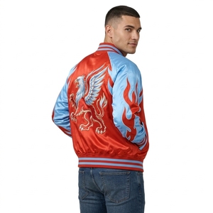 Chaqueta Universitaria Personalizada de Satén con Nombre, Número, Logotipo y Diseño Trasero Personalizados para Equipos de Béisbol, Fútbol Americano y Baloncesto - Product Image 5