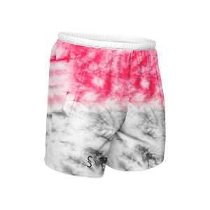 Vintage High Waist Yoga Shorts Elastic Drawstring Tie Closure Mesh Fabric Printed Die Dye Graphic Tie Die Fitness Men's Shorts - Product Image 3