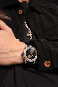 Stainless Steel Buckle Sapphire Leather Strap Alexander Ferros 9081S-01 <b>Men</b> <b>Mechanical</b> Analog <b>Watch</b> Automatic Sport 5BAR Water - Product Image 6