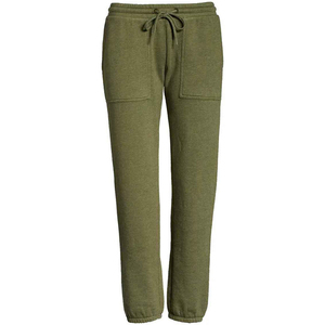 Pantalones de chándal de algodón con forro polar para mujer, de alta demanda, OEM, personalizados, grises, de corte holgado y pierna ancha con ribete. - Product Image 4