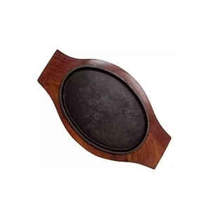 Handmade Iron And Wooden Sizzler Plate With Finest Quality Customized Size Sizzling Plate At Competitive Price - Product Image 1