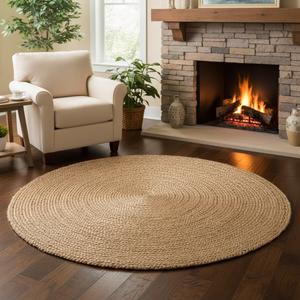 Handmade Water Hyacinth Rug Washable Handwoven Area Rug for Dining Room and Living <b>Space</b> Home <b>Decor</b> Wholesale Vietnam - Product Image 1