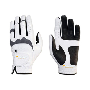 Gants de golf unisexes en microfibre blanche, demi-doigts, antidérapants, à enfiler, pour le sport, le cyclisme, la protection des mains en extérieur - Product Image 1