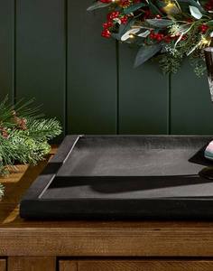 Plateau de service rectangulaire de luxe noir mat en gros pour hôtels et restaurants – Vaisselle élégante et minimaliste en métal - Product Image 5