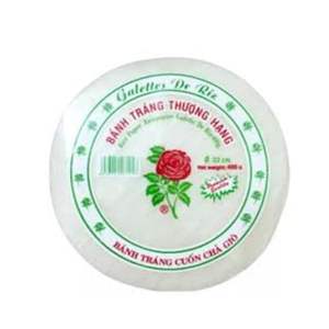 Papier de riz de marque ROSE 22cm pour faire des rouleaux de printemps vietnamiens Cha Gio 50x400g - Product Image 2