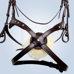 Brida para Caballo Profesional Premium de Cuero Marrón Oscuro Duradero con Narquera Anatómica Tipo Grackle Figura 8 Mexicana para Uso General - Product Image 3