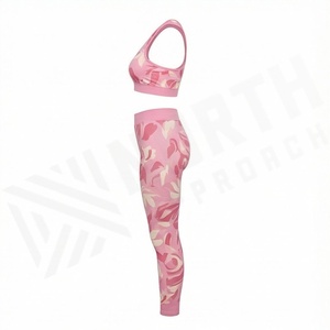 Conjunto de Yoga Sublimado Personalizado al por Mayor para Mujer, 2 Piezas, Bra Deportivo y Leggings, Ropa Deportiva Informal para Gimnasio - Product Image 3