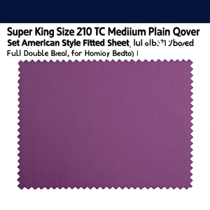Super King Size 210 TC Medium Plain Quilt Cover <b>Set</b> American Style Fitted Sheet for <b>Full</b> Double <b>Bed</b>-for Home or Hotel - Product Image 3
