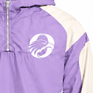Mens Lavender Neutral Colorblock Nylon Hoodie <b>Shorts</b> Set Quarter <b>Zip</b> Lightweight Athletic Fitness Training Casual Sportswear - Product Image 5