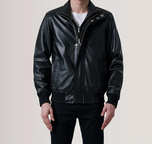 เสื้อแจ็คเก็ตหนัง PU สังเคราะห์สำหรับผู้ชาย แฟชั่นวินเทจ เสื้อผ้าทันสมัย คอตั้งนุ่ม ซิปแบบรูดขึ้น-ลง เสื้อแจ็คเก็ตสไตล์มอเตอร์ไซค์สำหรับผู้ชาย เสื้อผ้าสตรีทแวร์ - Product Image 5