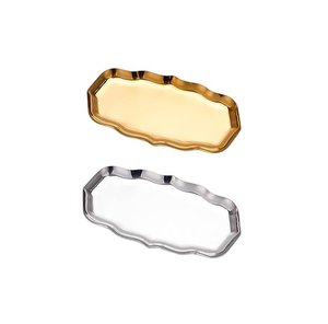 Customized Design Wholesale Price Square Shape Stainless Steel Serving Tray For Your <b>Table</b> Storage & Food Serving Crafts - Product Image 5