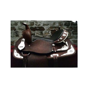 Selle de cheval de course western haut de gamme, en cuir durable, équipement d'équitation confortable - Product Image 1