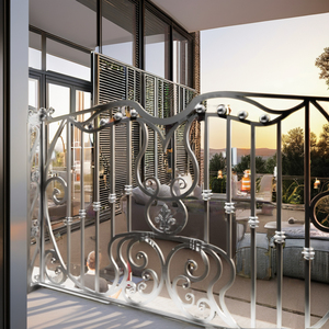 Balustrades de balcon en acier, balustrades de balcon modernes en fer forgé, balustrades de balcon décoratives, durables, extérieures, design personnalisé - Product Image 6