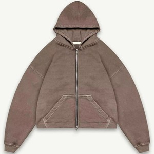 เสื้อฮู้ดดี้ผู้ชาย OEM 2026 แบบสั่งทำพิเศษ 480 กรัม ผ้าหนา ทรงโอเวอร์ไซส์ ผ้าเฟรนช์เทอร์รี่ ซักแล้ว 100% โพลีเอสเตอร์ ทรงหลวมไหล่ตก ตัดสั้น ทรงบ็อกซี่ - Product Image 1
