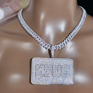 Pendentifs Breloques Starspire Jewels Luxueux Hip Hop en Moissanite Taille Émeraude Plaqué Or Argent 925 Bling Glacé – Choix du Client - Product Image 6