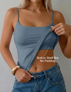 Camisola de Algodón Acanalado sin Costuras para Mujer al por Mayor con Logo Personalizado, Top sin Mangas Elástico con Tirantes Finos, Camiseta Básica de Moda - Product Image 5