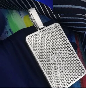 Joyería Imperial, Colgante de Lujo con Diseño Personalizado en Plata 925, Moissanita Rectangular, Estilo <span class=keywords><strong>Idealista</strong></span>, Totalmente Cubierto de Piedras, para Raperos - Product Image 3